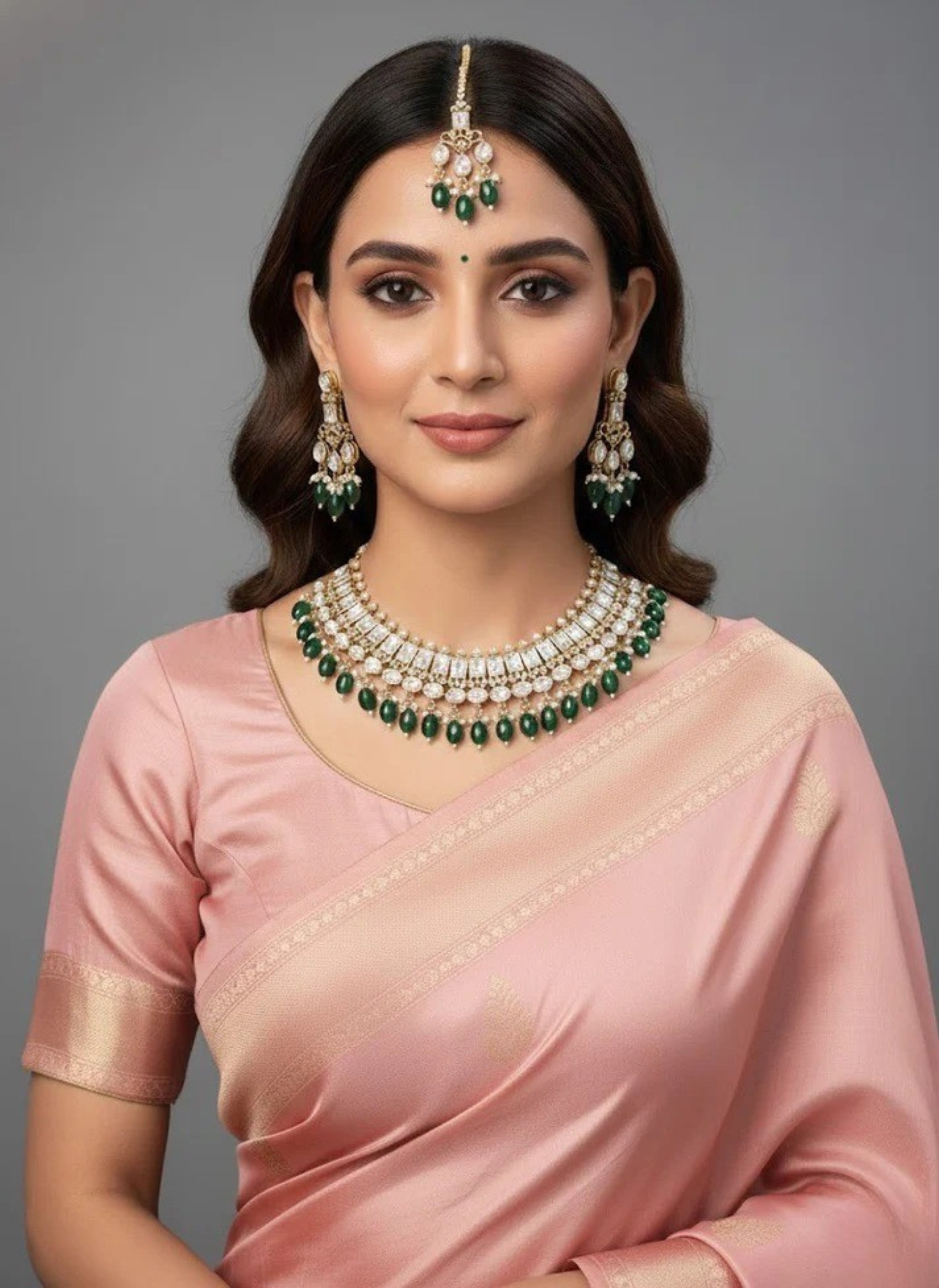 Mosinite kundan bridal sets