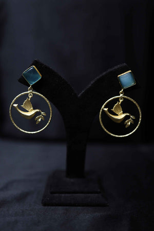 Hoop Bali with Bird Establish Earrings