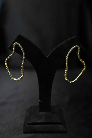 Enclosed Design Brass Handmade Earrings