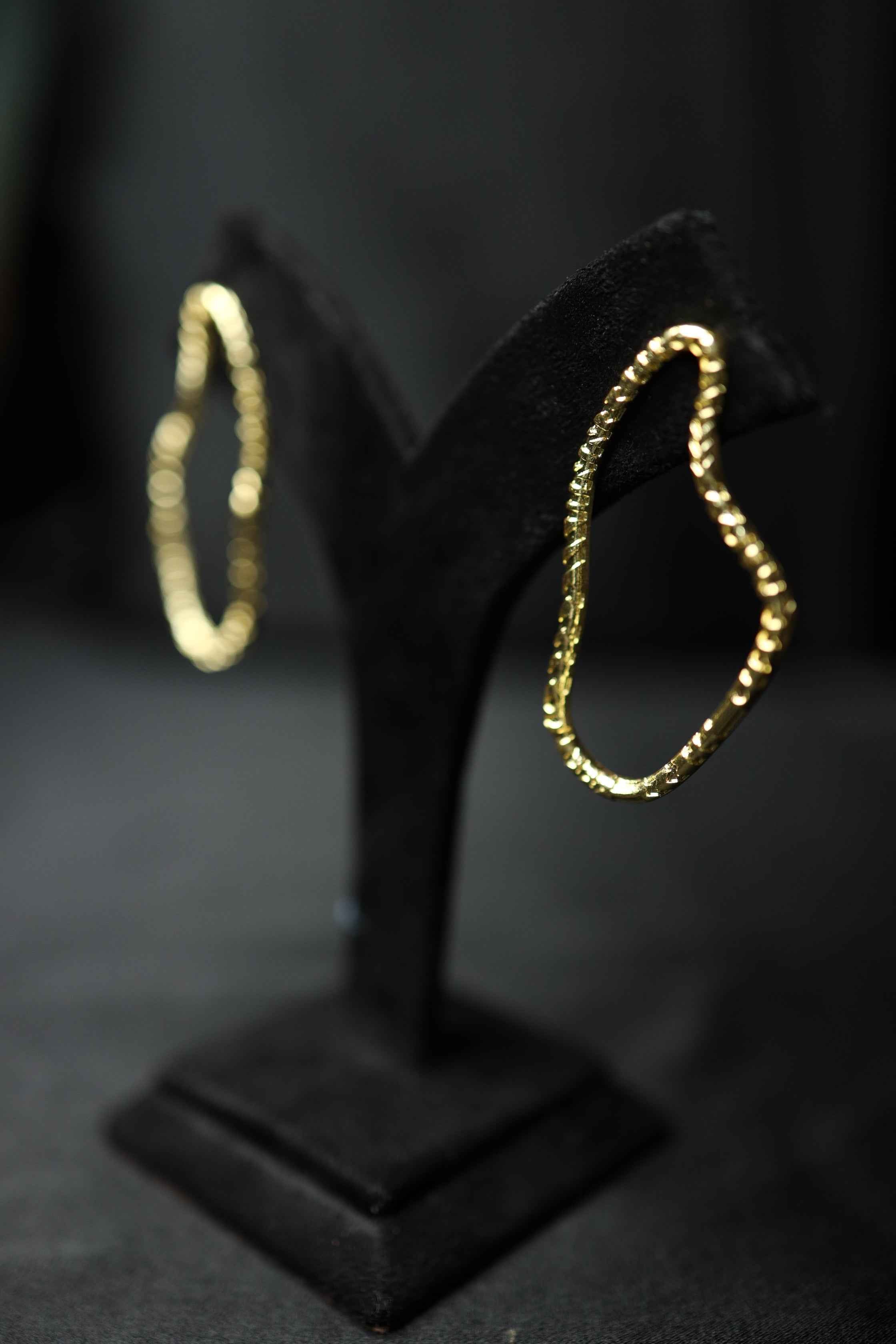 Enclosed Design Brass Handmade Earrings
