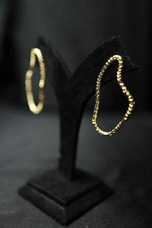 Enclosed Design Brass Handmade Earrings