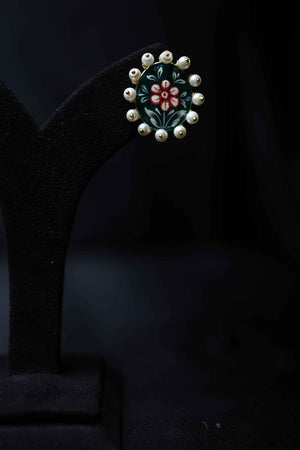 Meenakari Tanjore Painting Earrings