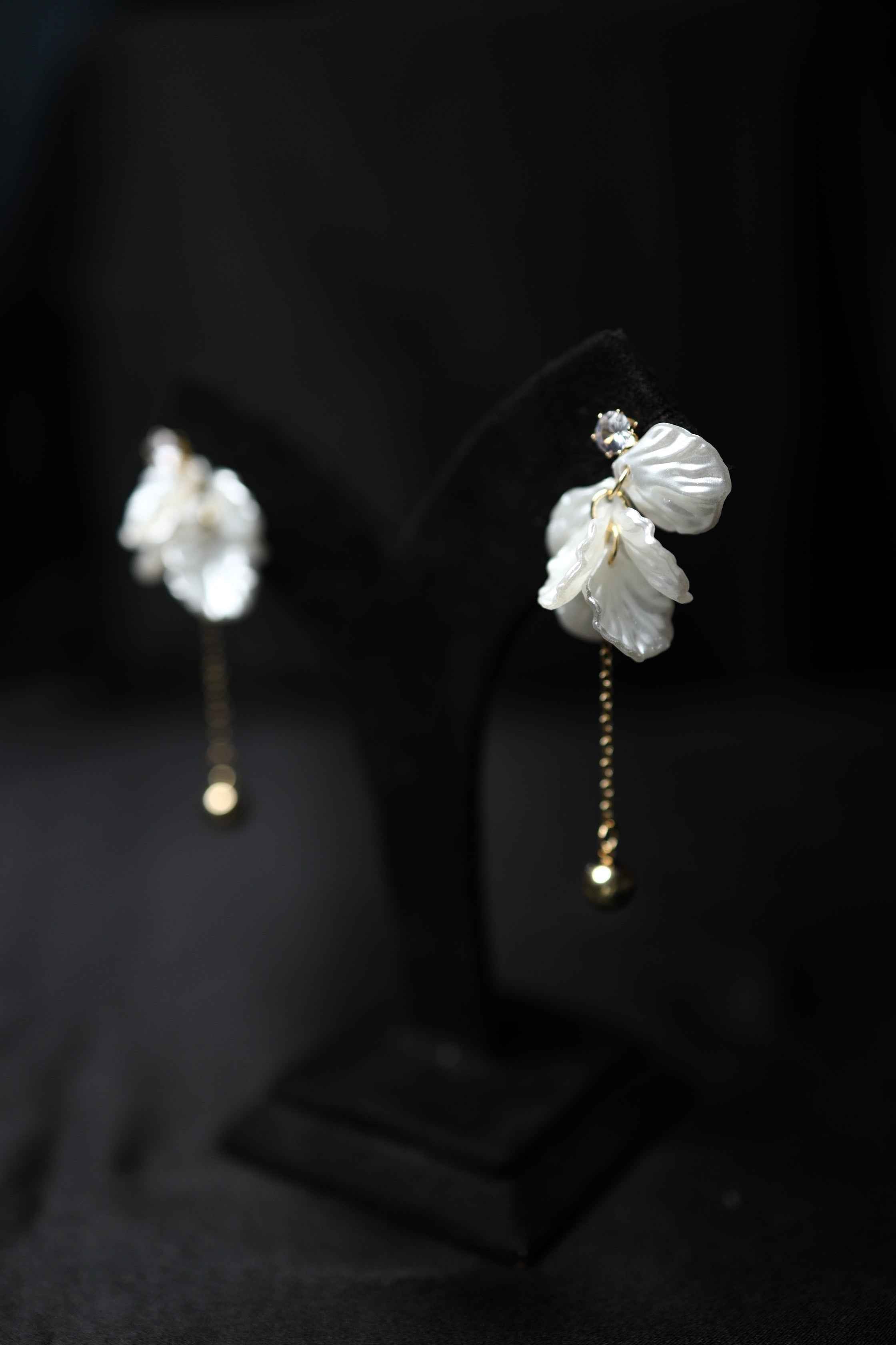 Flower Earings with Chain