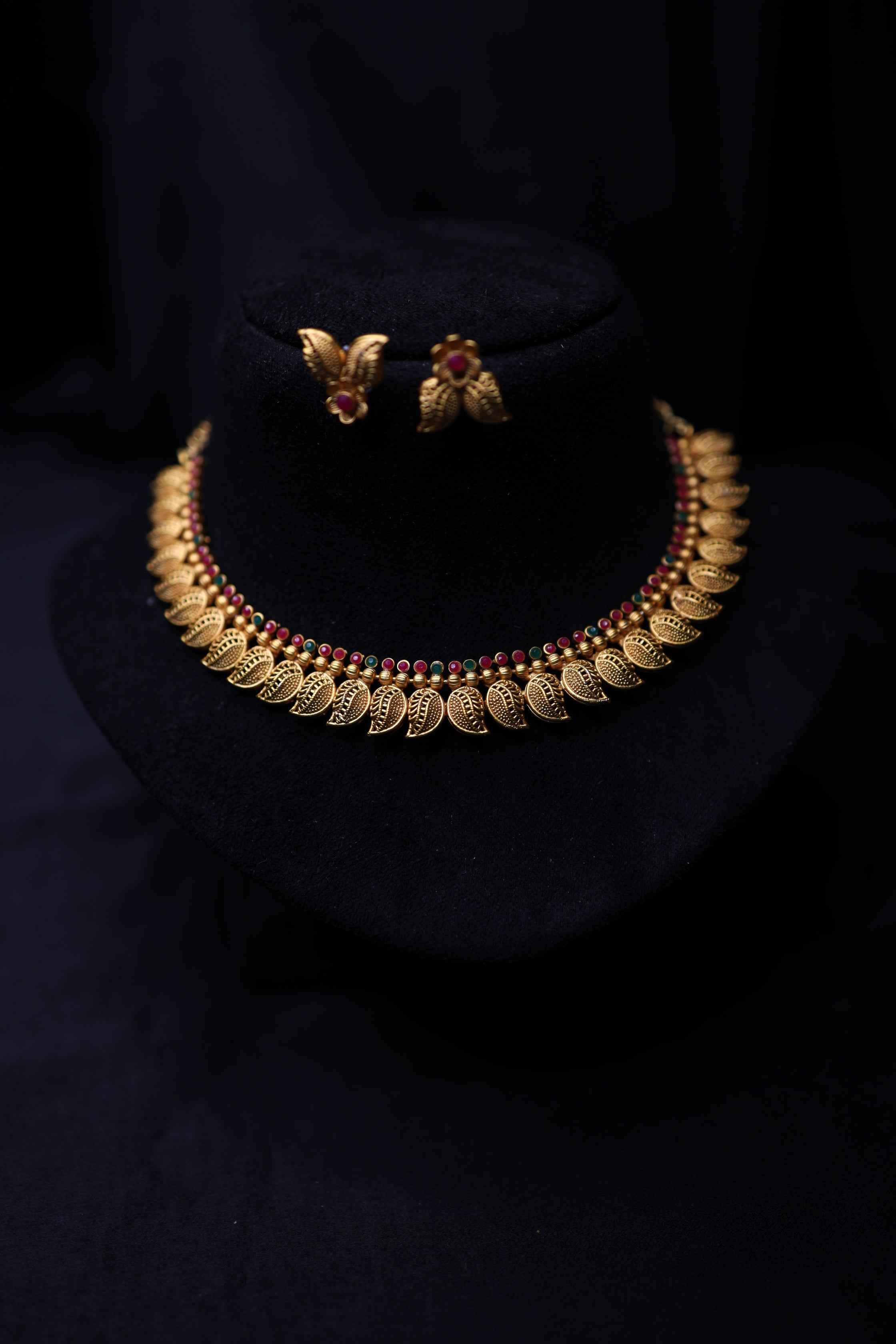 Microgold Plated Matte Finish Choker Set