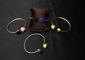 Flower Embellished Free Size Bracelet