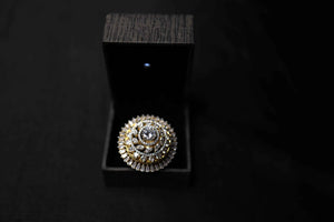 Raised Round Golden Ring