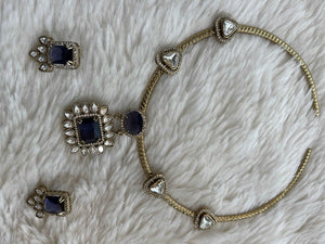 Kundan Hasli with CZ Stones AD Stones