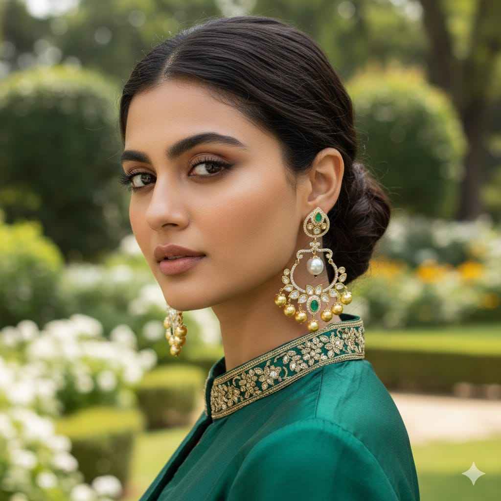 Kundan earrings polki