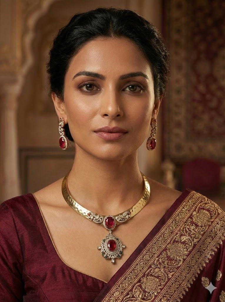 Ruby Majesty Hasli Set