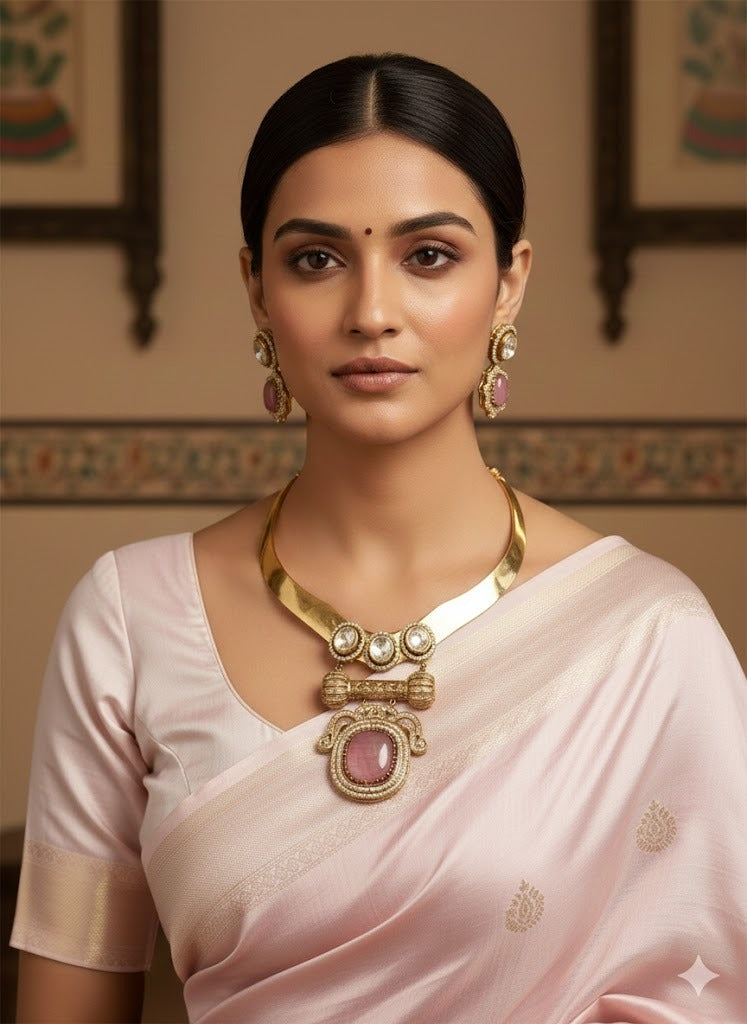 Rose Quartz Heritage Hasli Set