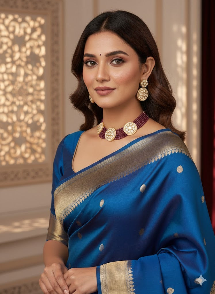 Ruby Cascade Kundan Choker Set