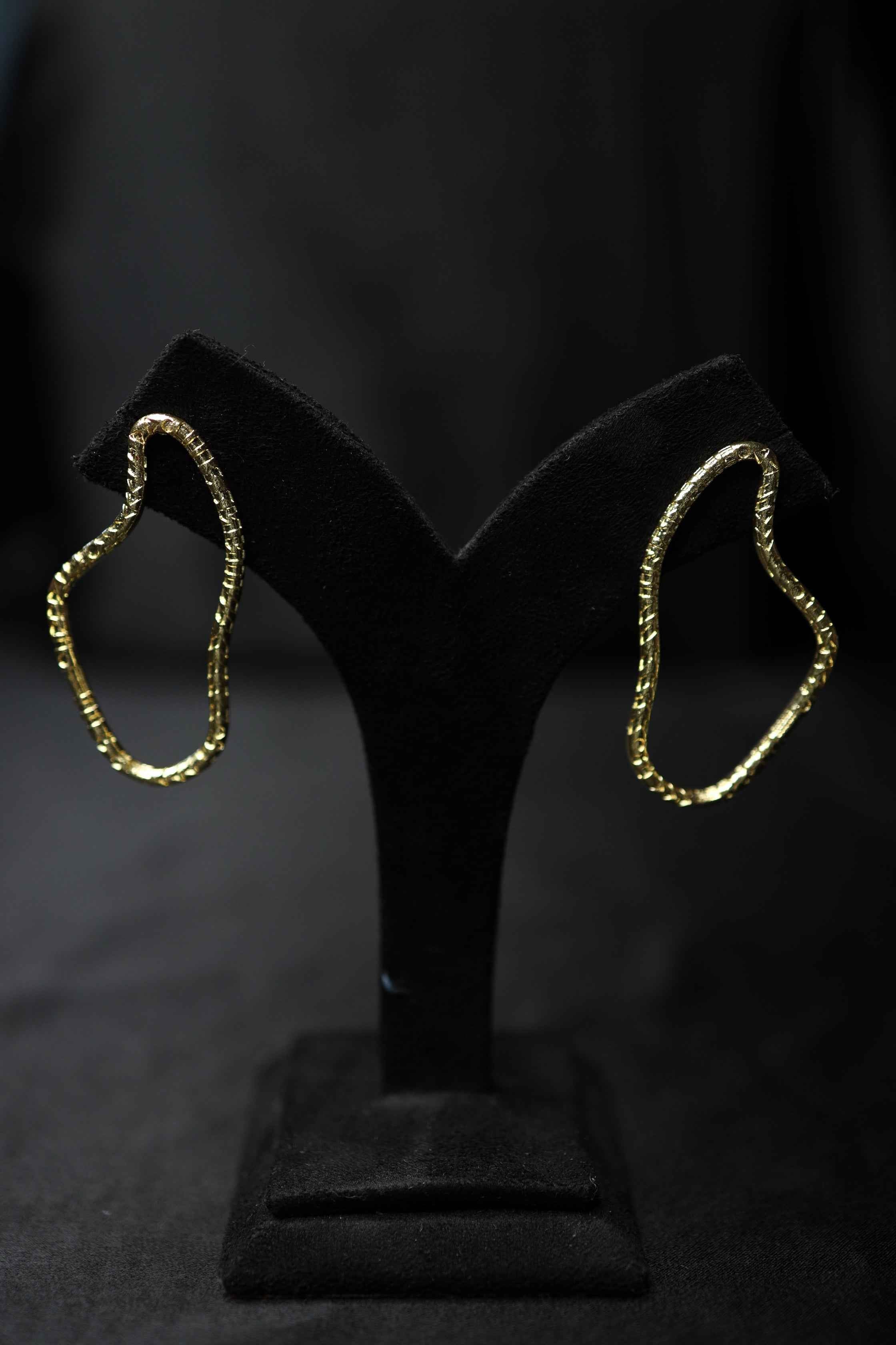 Enclosed Design Brass Handmade Earrings