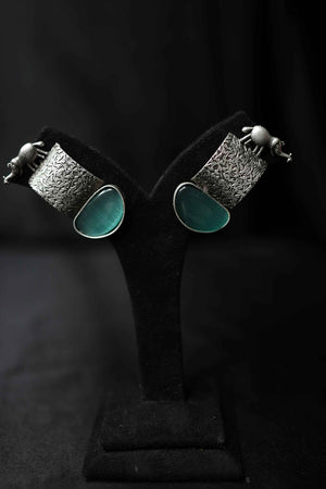 Handcrafted Motif Elephant Earrings