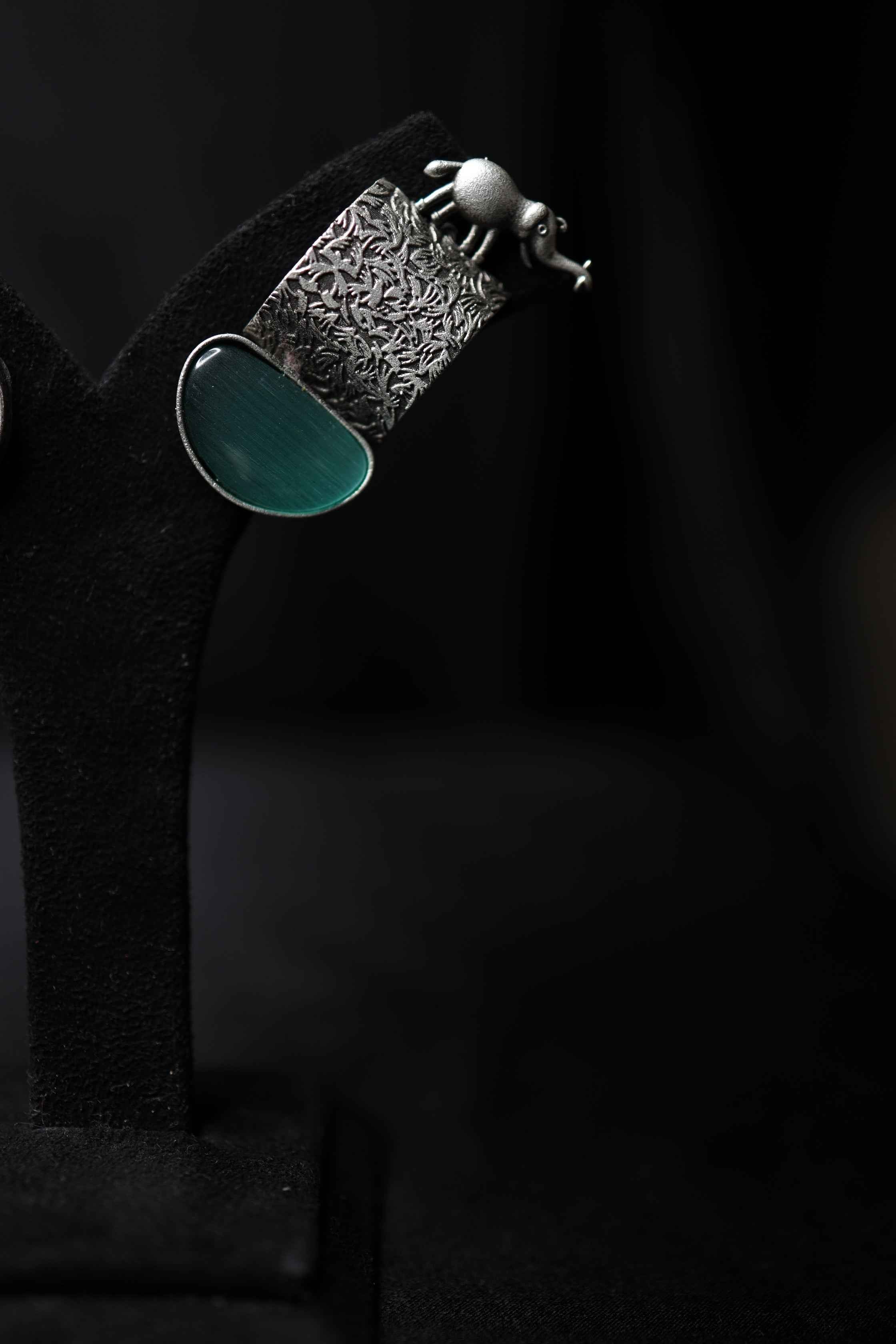 Handcrafted Motif Elephant Earrings