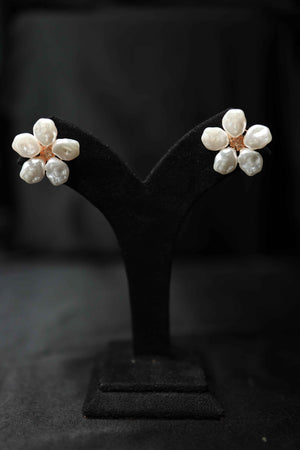 Flower Pearl Studs