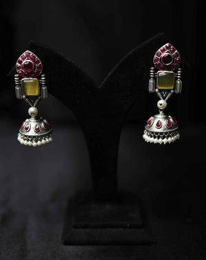 Monalisa Pink Glass Jhumki