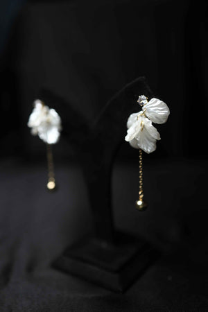 Flower Earings with Chain