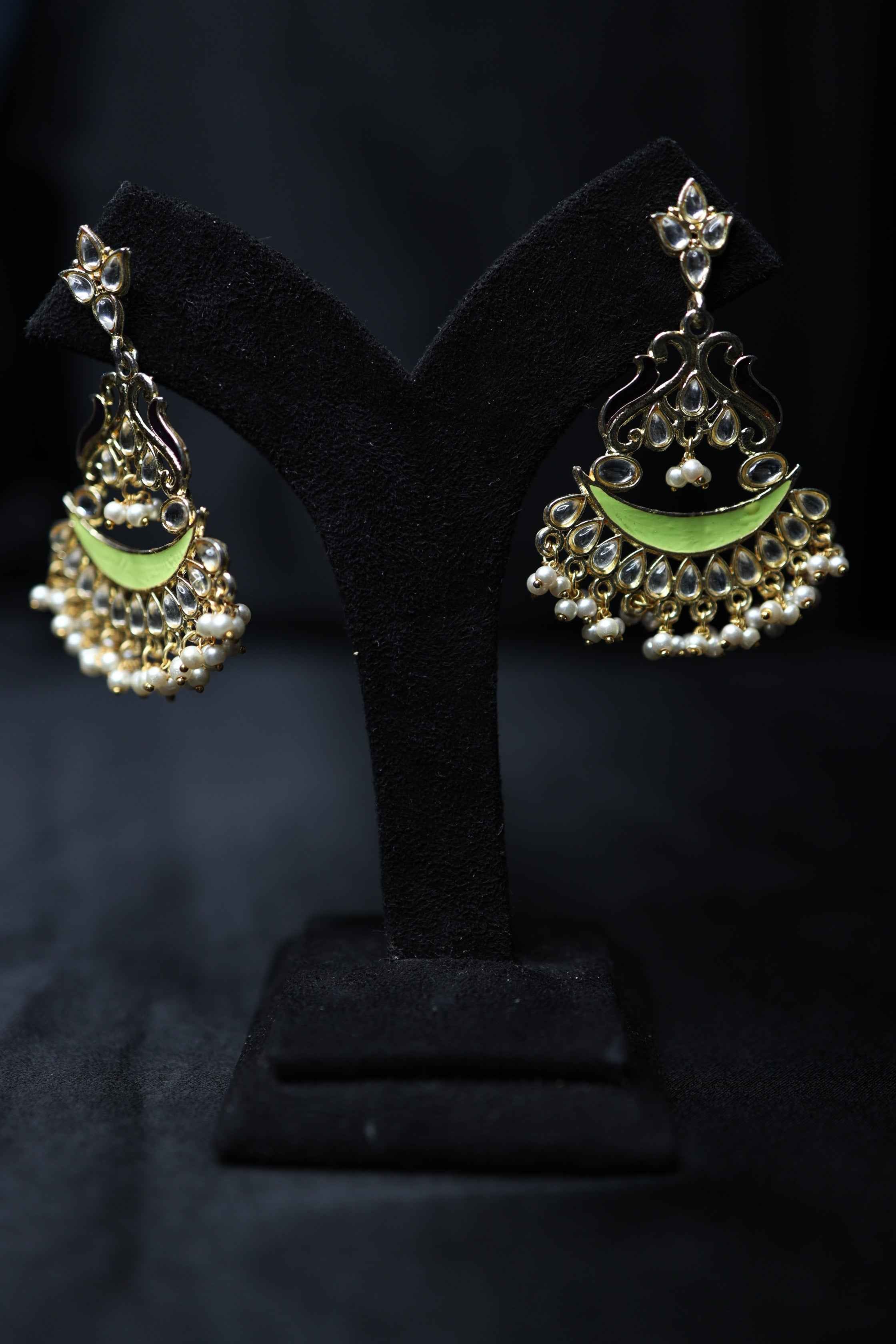 Brass Meenakari Earrings
