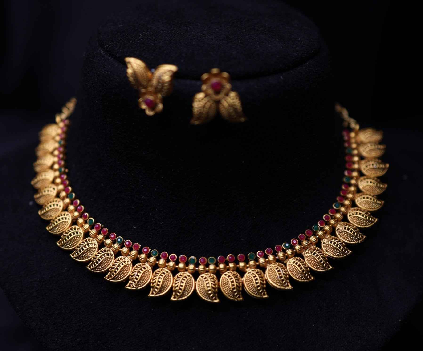 Microgold Plated Matte Finish Choker Set