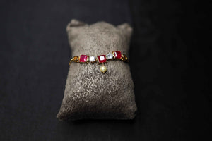 Diamond Cut Pearl Embellished Bracelet