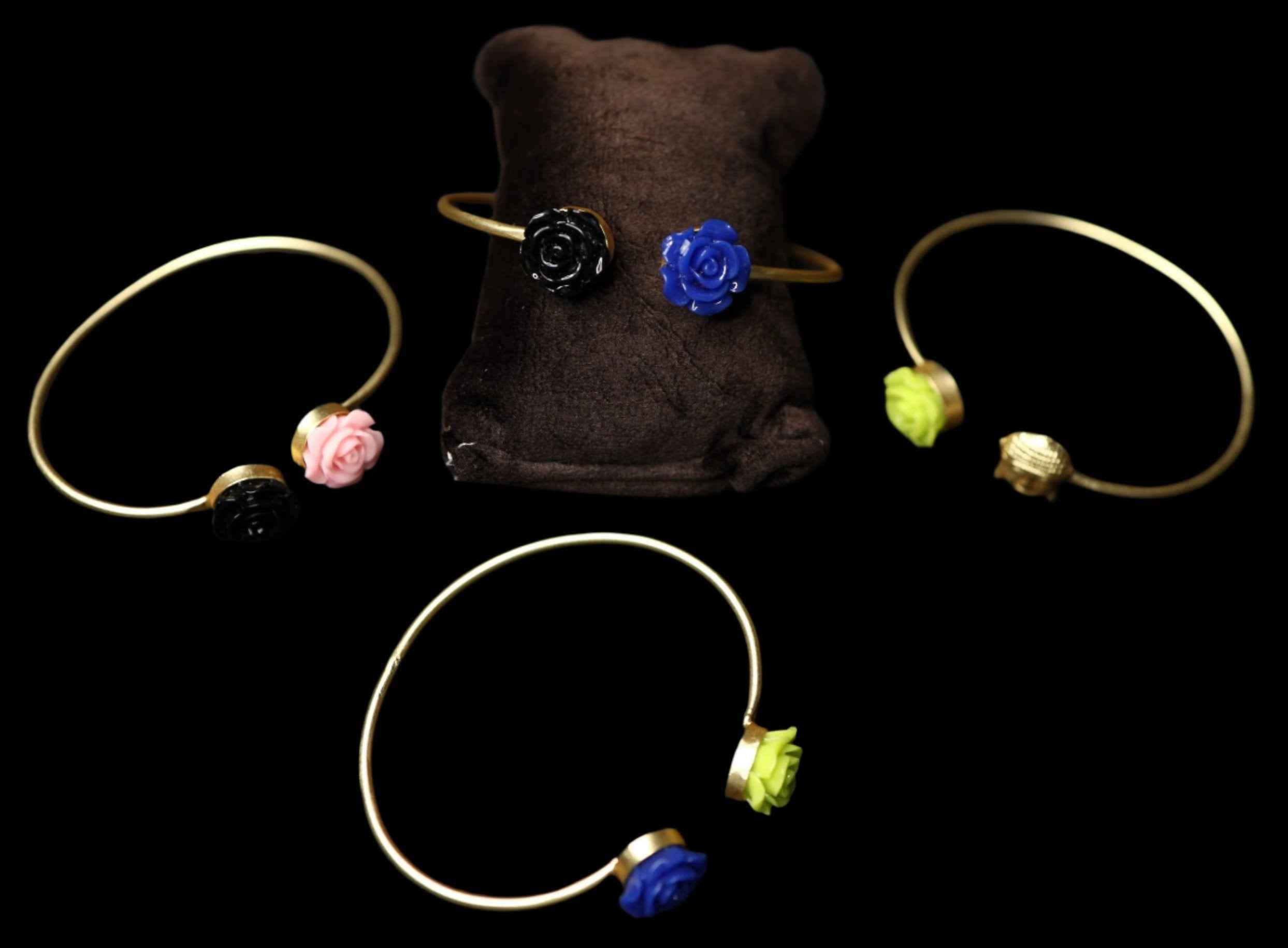 Flower Embellished Free Size Bracelet