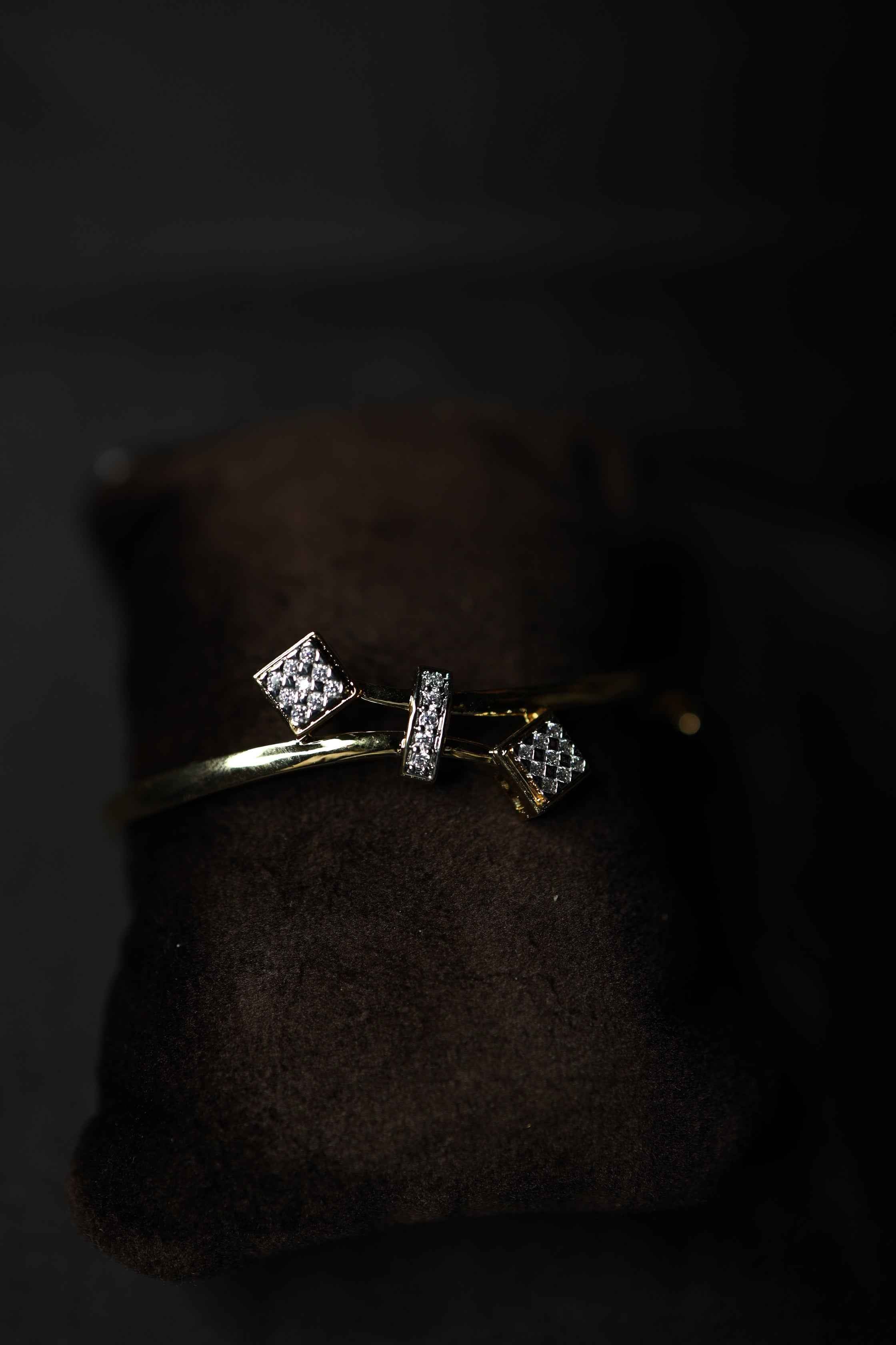 Gold Plated Bracelet with CZ stone [cubic zirconia]
