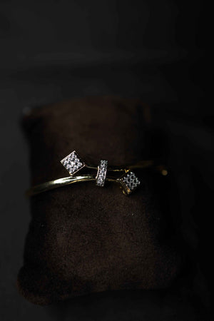 Gold Plated Bracelet with CZ stone [cubic zirconia]