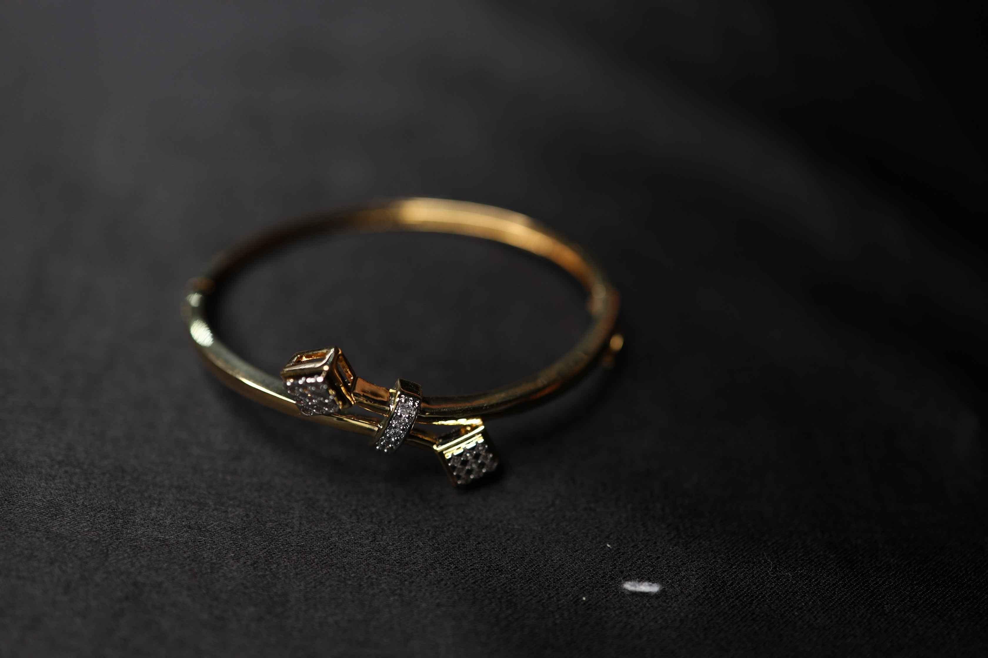 Gold Plated Bracelet with CZ stone [cubic zirconia]