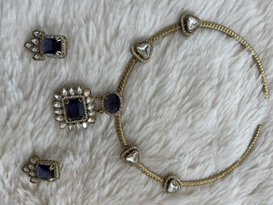 Kundan Hasli with CZ Stones AD Stones