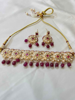 Ruby Royale Kundan Choker Set