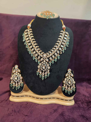 Mosinite Kundan bridal set