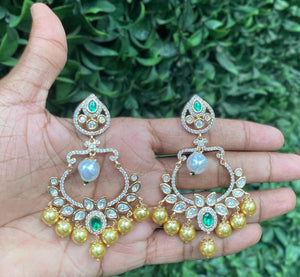 Kundan earrings polki